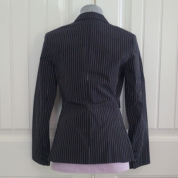 The Limited vintage black striped jacket blazer size XS nwot - Picture 6 of 8